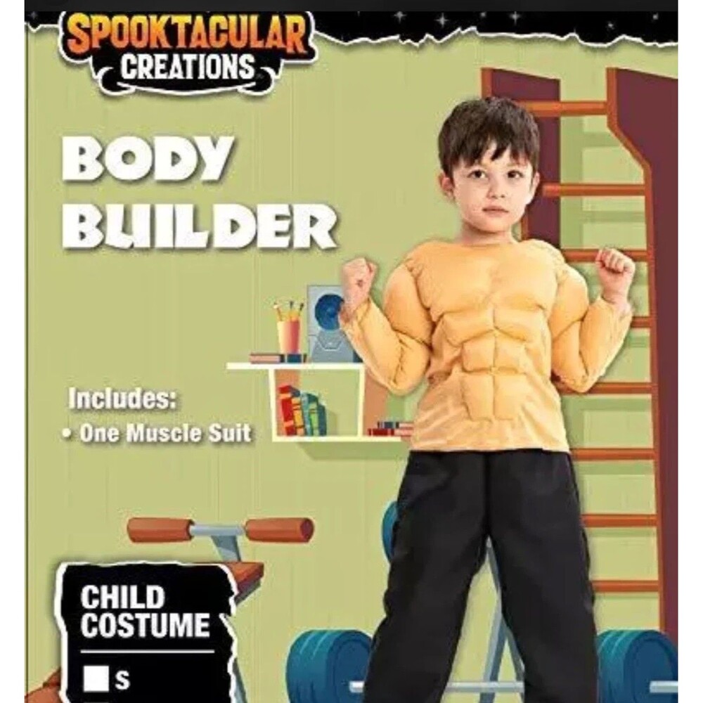 BODY BUILDER Costume CHILD SMALL Halloween Spooktacular Creations NIP